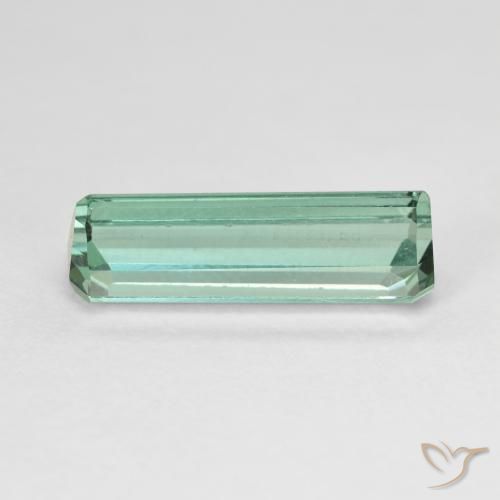 Turmalina Verde Menta Claro Natural 4.12ct, Corte Octógono / Esmeralda, VVS-VS