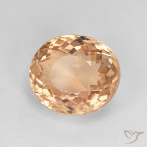 Turmalina Laranja Melão Natural 5.78ct, oval, VS