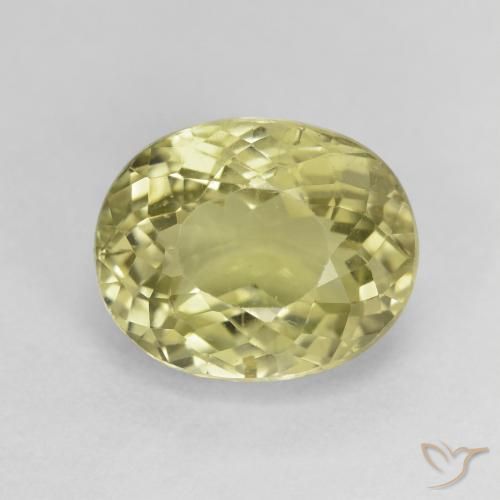 6.33ct Natural Amarelo esverdeado Turmalina, oval, VS-SI
