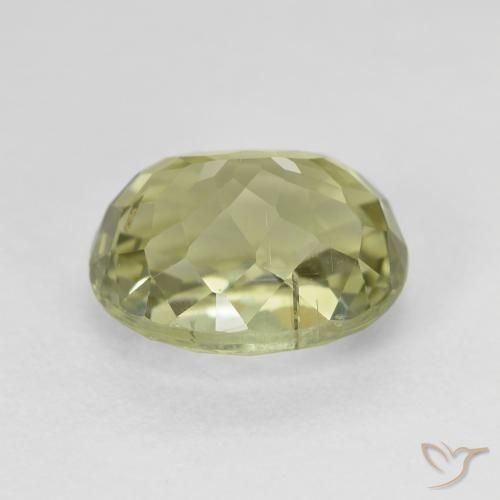 Turmalina Amarelo esverdeado Natural 6.33ct, oval, VS-SI
