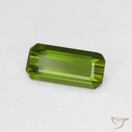 Turmalina verde escuro Natural 0.88ct, Corte Octógono / Esmeralda, VS-SI