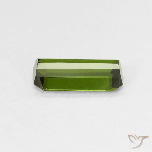 Turmalina verde escuro Natural 0.88ct, Corte Octógono / Esmeralda, VS-SI