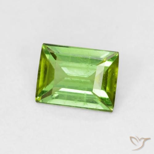 Turmalina Verde médio Natural 0.66ct, baguete, VS-SI