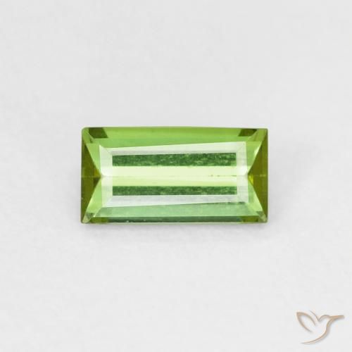 0.60ct Natural Terra Verde Turmalina, baguete, VVS-VS