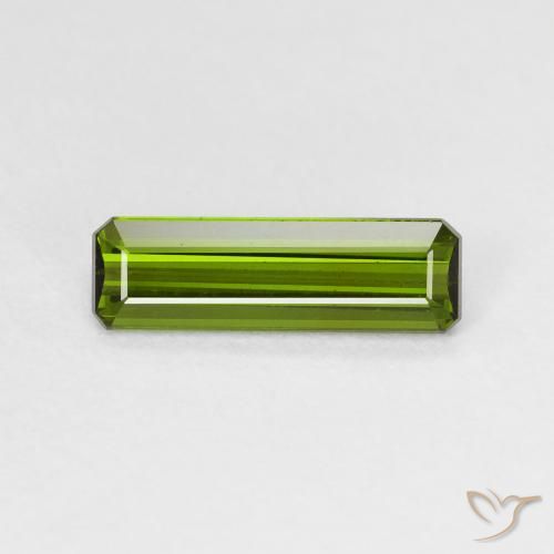 1.28ct Natural verde escuro Turmalina, Corte Esmeralda, VVS-VS