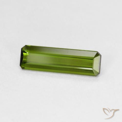 Turmalina verde escuro Natural 1.28ct, Corte Octógono / Esmeralda, VVS-VS