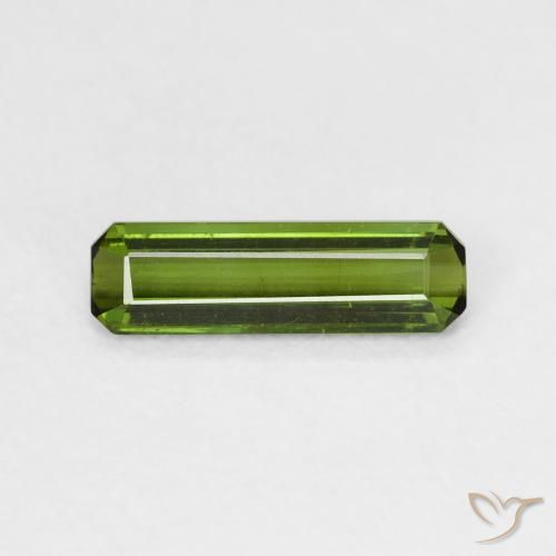 0.63ct Natural Verde médio Turmalina, Corte Esmeralda, VS