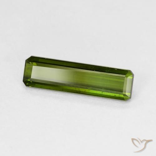 Turmalina Verde Terroso Natural 1.52ct, Corte Octógono / Esmeralda, VS