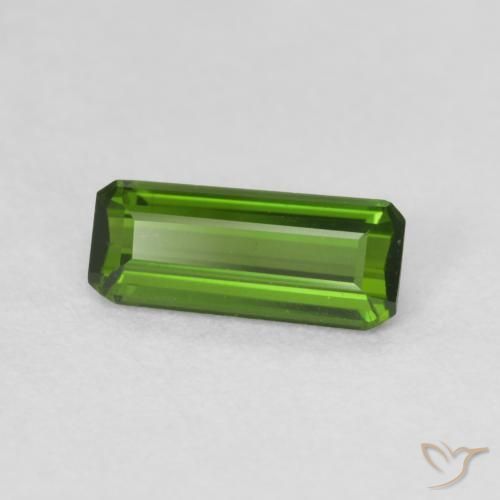 Turmalina Verde médio Natural 0.77ct, Corte Octógono / Esmeralda, VVS