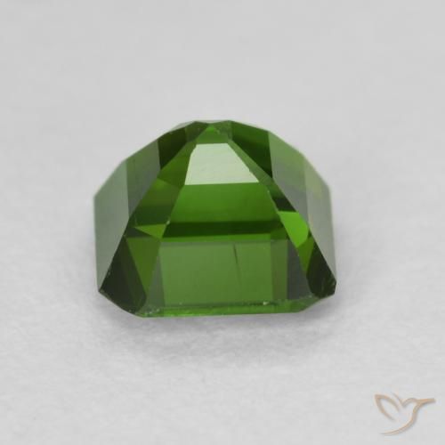 Turmalina verde escuro Natural 0.86ct, Corte Octógono / Esmeralda, VS