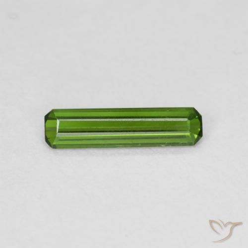0.59ct Natural Algas Verdes Turmalina, Corte Esmeralda, VS