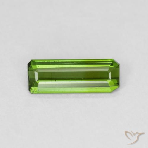 0.91ct Natural Verde médio Turmalina, Corte Esmeralda, VS