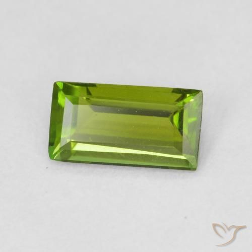 Turmalina Verde floresta Natural 0.70ct, baguete, VVS