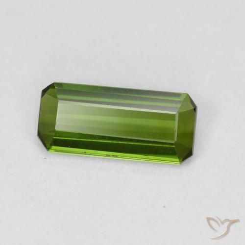 Turmalina Verde Terroso Natural 0.84ct, Corte Octógono / Esmeralda, VVS