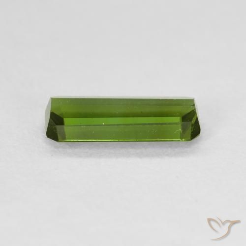 Turmalina Verde Terroso Natural 0.84ct, Corte Octógono / Esmeralda, VVS