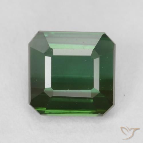 1.13ct Natural Verde escuro Turmalina, Corte Esmeralda, VVS