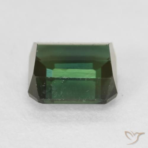 Turmalina Verde escuro Natural 1.13ct, Corte Octógono / Esmeralda, VVS