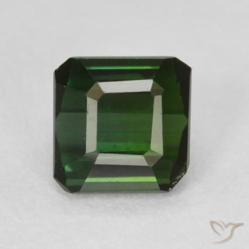 0.94ct Natural Verde floresta Turmalina, Corte Esmeralda, VVS