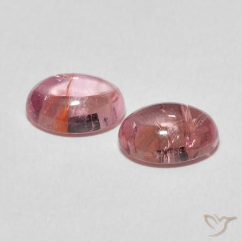 Pedras preciosas de Turmalina Laranja Rosa natural de 3.00 ct, oval, Transparente
