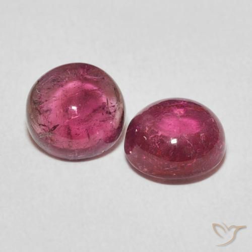 Pedras preciosas de Turmalina Rosa quente natural de 2.74 ct, Redondo, Transparente