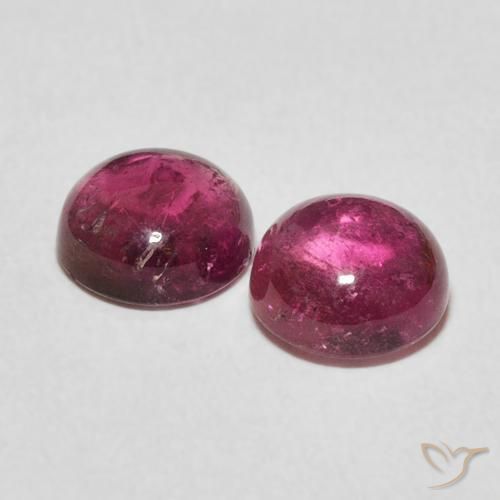 Pedras preciosas de Turmalina Rosa quente natural de 2.74 ct, Redondo, Transparente