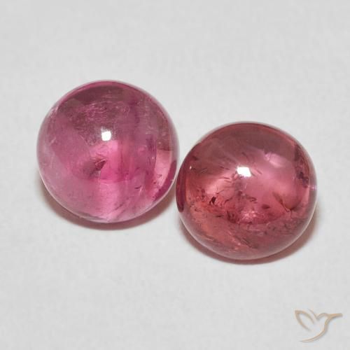 3.76ctw Natural Rosa choque profundo Turmalina, Redondo, Transparente