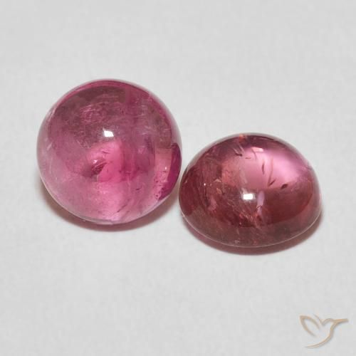 Pedras preciosas de Turmalina Rosa choque profundo natural de 3.76 ct, Redondo, Transparente