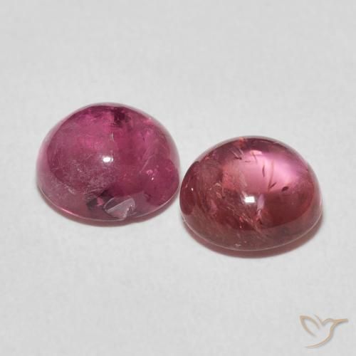 Pedras preciosas de Turmalina Rosa choque profundo natural de 3.76 ct, Redondo, Transparente