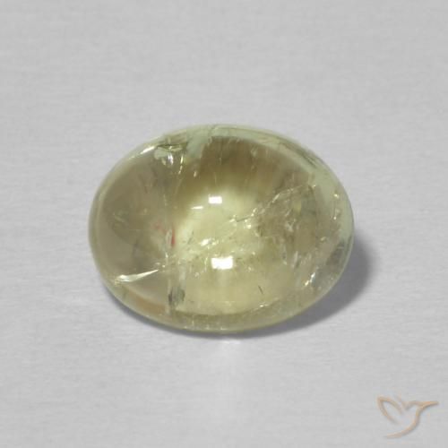 1.99ct Natural Verde Limão Pálido Turmalina, oval, Transparente