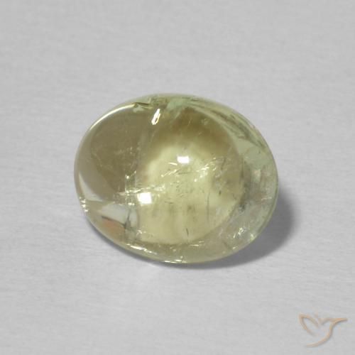 Turmalina Verde Limão Pálido Natural 1.99ct, oval, Transparente