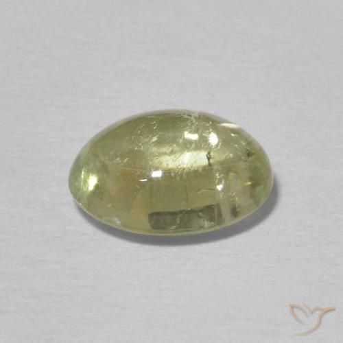 Turmalina Verde Limão Pálido Natural 1.99ct, oval, Transparente