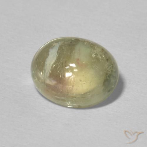 Turmalina Verde amarelado Natural 2.44ct, oval, Transparente