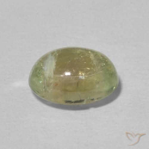 Turmalina Verde amarelado Natural 2.44ct, oval, Transparente