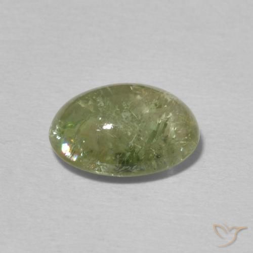 Turmalina verde quente Natural 1.92ct, oval, Transparente