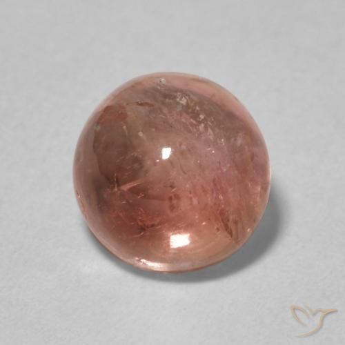 Turmalina Rosa Alaranjado Natural 1.79ct, Redondo, Transparente