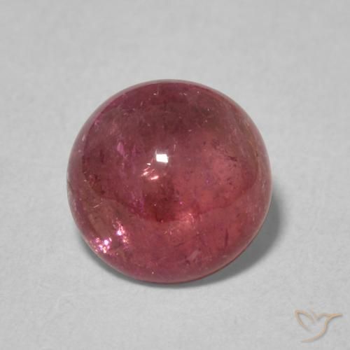 1.46ct Natural Rosa Alaranjado Turmalina, Redondo, Transparente