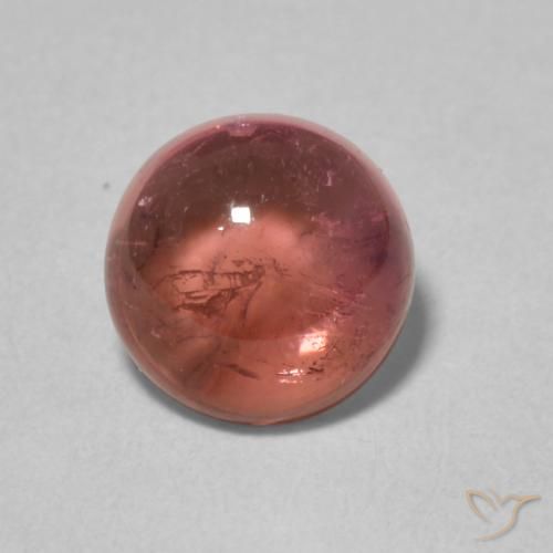 1.21ct Natural Rosa Alaranjado Turmalina, Redondo, Transparente
