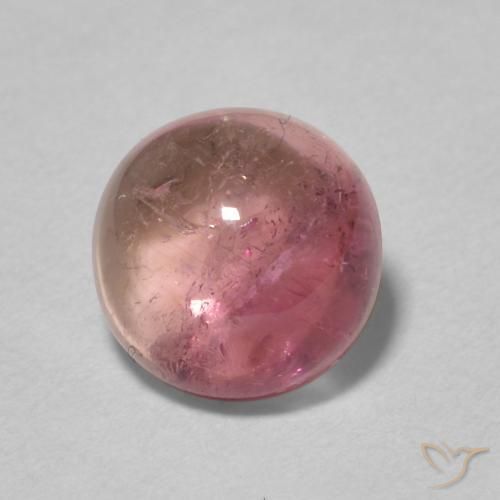 Turmalina Rosa choque claro Natural 1.73ct, Redondo, Transparente