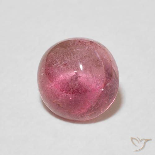 Turmalina Rosa escuro Natural 1.05ct, Redondo, Transparente