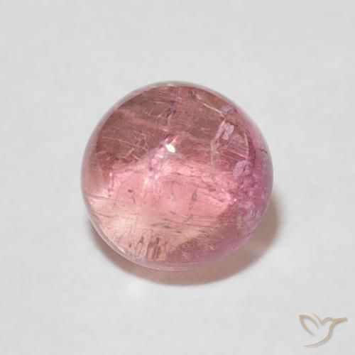 Turmalina Laranja Rosa Natural 1.27ct, Redondo, Transparente