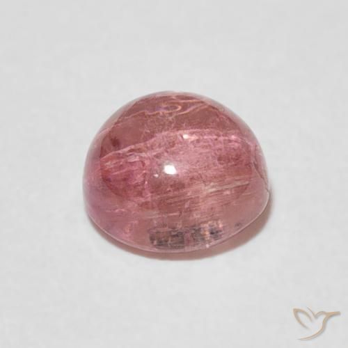 Turmalina Laranja Rosa Natural 1.27ct, Redondo, Transparente