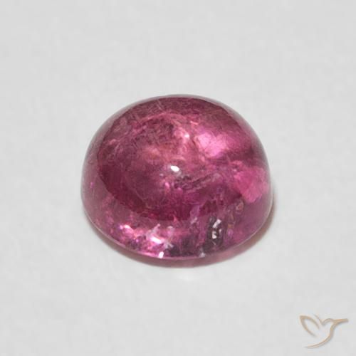 Turmalina rosa médio Natural 1.25ct, Redondo, Transparente