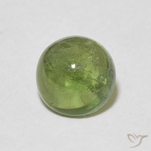 Turmalina Terra Verde Natural 1.03ct, Redondo, Transparente
