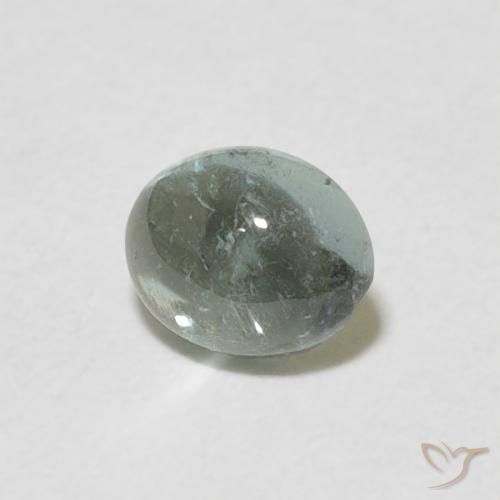 Turmalina Verde acinzentado Natural 0.70ct, oval, Transparente