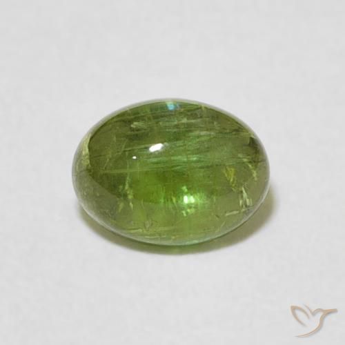 0.82ct Natural Verde médio Turmalina, oval, Transparente