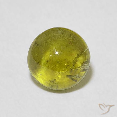 1.00ct Natural verde quente Turmalina, Redondo, Transparente