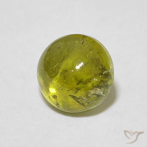 Turmalina verde quente Natural 1.00ct, Redondo, Transparente