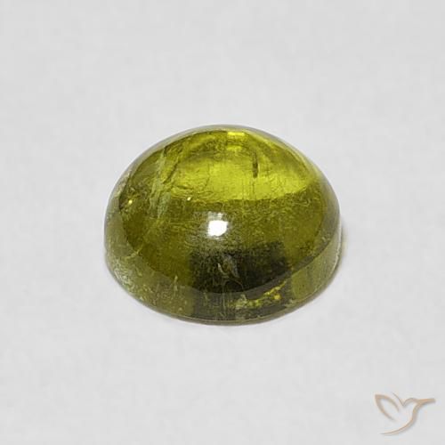 Turmalina verde quente Natural 1.00ct, Redondo, Transparente
