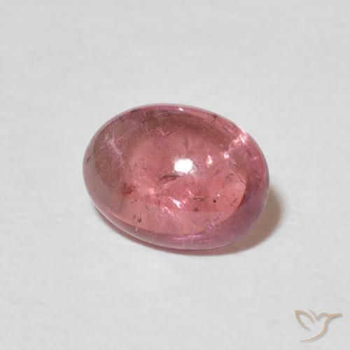 Turmalina vermelho arroxeado Natural 1.33ct, oval, Transparente