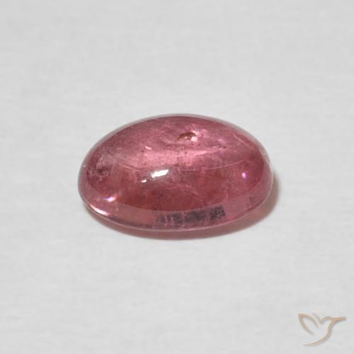 Turmalina vermelho arroxeado Natural 1.33ct, oval, Transparente
